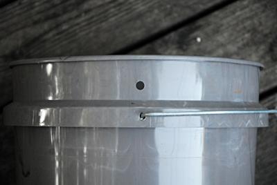 One of the holes for hanging